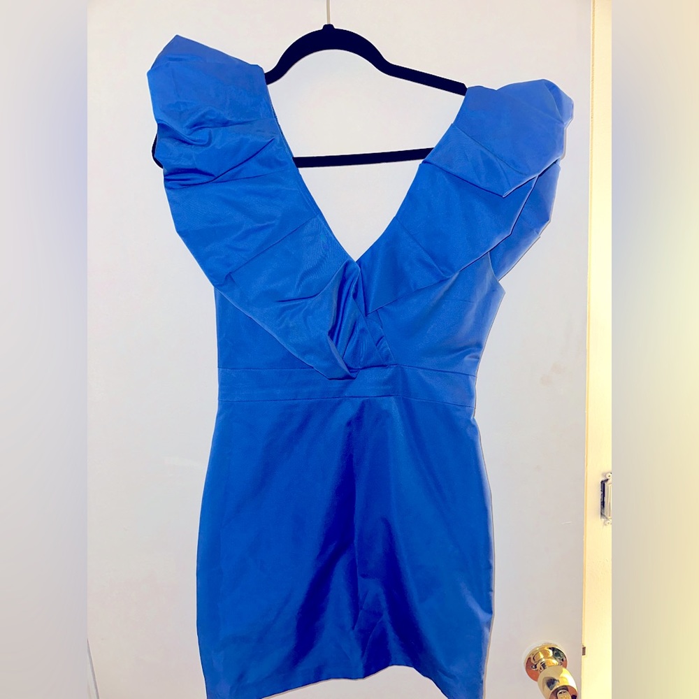 Royal blue Dress with Ruffle
